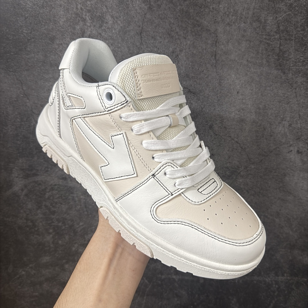 图片[3]-【纯原版】OFF-WHITE Out Of Office OW低帮时尚板鞋 白米 杨幂同款 由经典配色打造 箭头符号、ZipTie 标签、1ogo印花等经典元素皆在此呈现 让人一眼明了 Off-White 的潮流身份 单品以黑白配色皮质制成 饰有品牌标志性 zip Tie 束线带吊牌 侧面饰有 Arrows 图案 展现出品牌对街头风格的偏爱 原厂原档案开发 原盒原标原厂头层皮料 官方原版设计 做工细节全方位对比原鞋 尺码：36 37 38 39 40 41 42 43 44 45 46 47-选品中心