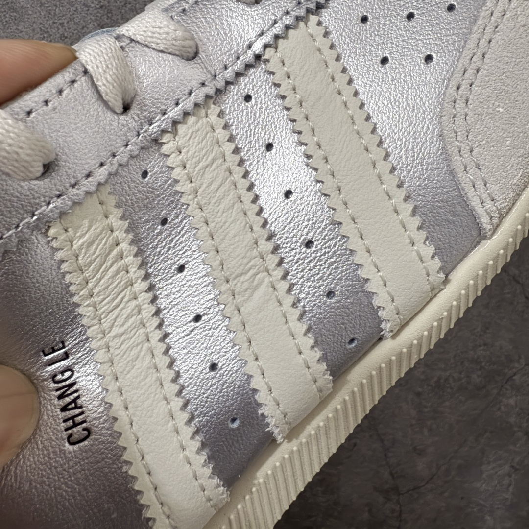 图片[4]-【CS纯原版】Adidas Originals Changle系列 阿迪达斯 三叶草 百搭低帮休闲运动板鞋 KJ3962 顶级纯原大厂出品 完美还原zp细节，注意区别市场任何版本，完全不是一路货色‼️ 全鞋原材料打造，无任何色差，正确鞋型，后跟港宝材料定型，正确微透生胶大底，反口内里头层细腻小牛皮，纸板中底 鞋垫背胶，侧面正确烫金压印字母，所有细节完美还原‼️ 尺码：35.5 36 36.5 37 38 38.5 39 40 40.5 41 42 42.5 43 44 44.5 45-选品中心
