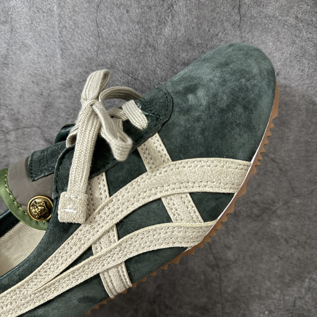 图片[6]-【公司级】VERSACE × Onitsuka Tiger 范思哲 联名款 Tai-Chi Sakura 牛皮革 麂皮 圆头系带 低帮 生活休闲鞋 绿色 尺码：36-45-选品中心