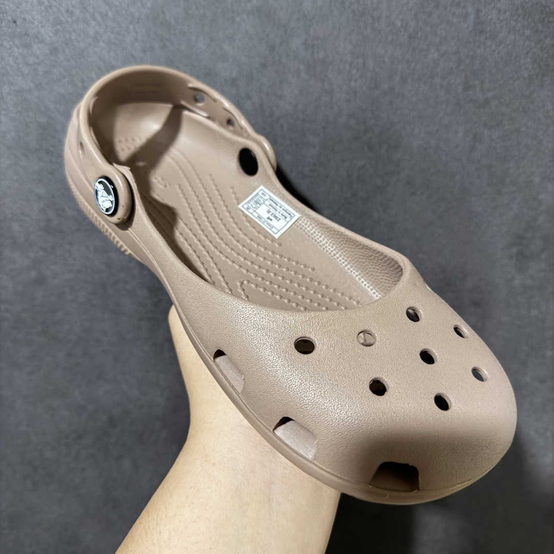 图片[3]-【纯原H版】Crocs 卡骆驰 芭蕾舞系列 低帮 舒适百搭经典透气凉鞋拖鞋平底鞋洞洞鞋 时尚撞色设计，充满活力的全新系列，同时拥有复古条纹与经典Logo标志；可调节后跟带，前面变成惬意舒适的凉拖，后面行走跑跳更加稳妥；秉承核心的塑模鞋履工艺，推出了适宜四季的丰富休闲鞋品，所有Crocs鞋款均采用Croslitehb材料制造，这项技术令每一双鞋都具有柔软、舒适、轻便、无痕的出色品质，而这也是每个Crocs拥有者所了解和钟爱的。 货号：214282-040 尺码：35-40 M3-M7 M3=35-36 M4=36-37 M5=37-38 M6=38-39 M7=39-40-选品中心