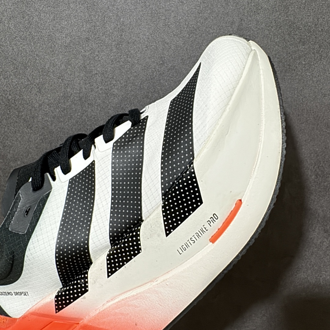 图片[8]-【公司级】Adidas Adizero Dropset Elite 阿迪达斯 舒适贴合 Hyrox 马拉松训练跑步鞋 整体采用前作的设计语言 并且对后者的细节进行升级 马拉松和长距离路跑的性能极限设计而生 货号：LA6218 尺码：40 41 42 43 44 45-选品中心