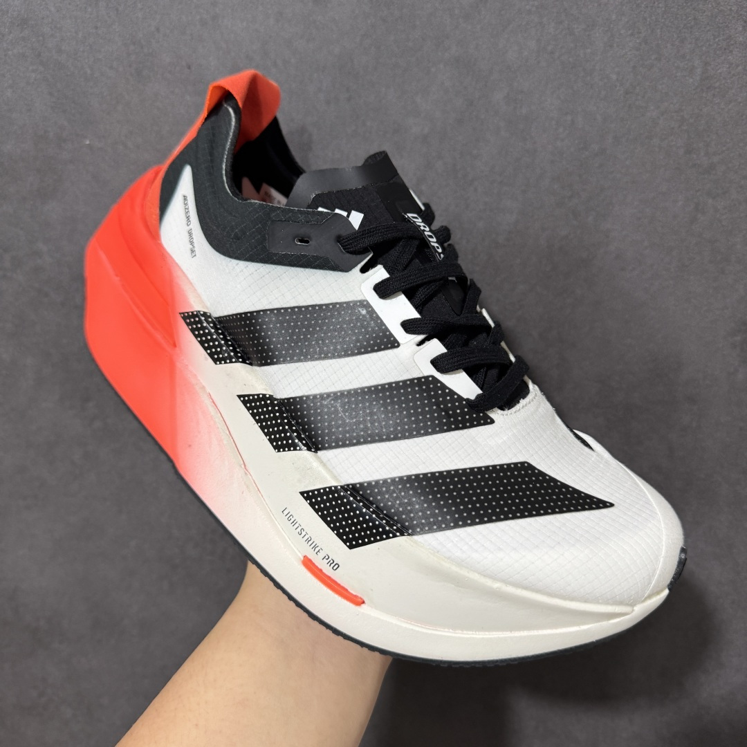 图片[3]-【公司级】Adidas Adizero Dropset Elite 阿迪达斯 舒适贴合 Hyrox 马拉松训练跑步鞋 整体采用前作的设计语言 并且对后者的细节进行升级 马拉松和长距离路跑的性能极限设计而生 货号：LA6218 尺码：40 41 42 43 44 45-选品中心