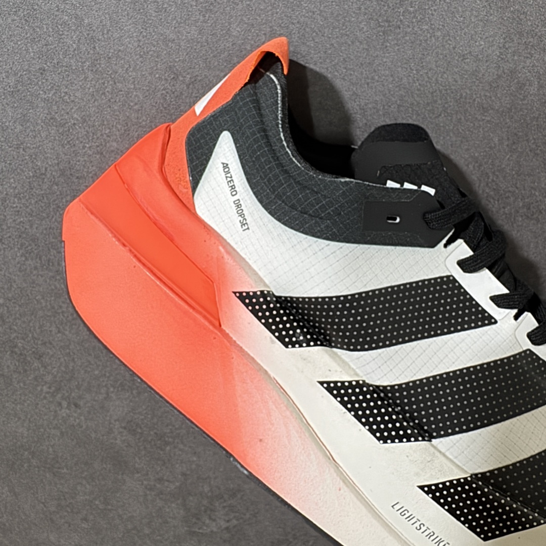 图片[7]-【公司级】Adidas Adizero Dropset Elite 阿迪达斯 舒适贴合 Hyrox 马拉松训练跑步鞋 整体采用前作的设计语言 并且对后者的细节进行升级 马拉松和长距离路跑的性能极限设计而生 货号：LA6218 尺码：40 41 42 43 44 45-选品中心