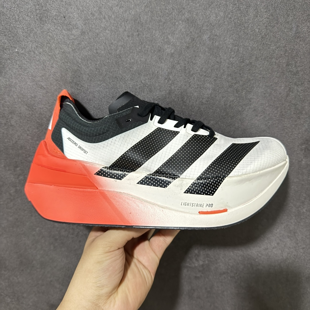 【公司级】Adidas Adizero Dropset Elite 阿迪达斯 舒适贴合 Hyrox 马拉松训练跑步鞋 整体采用前作的设计语言 并且对后者的细节进行升级 马拉松和长距离路跑的性能极限设计而生 货号:LA6218 尺码:40 41 42 43 44 45-选品中心