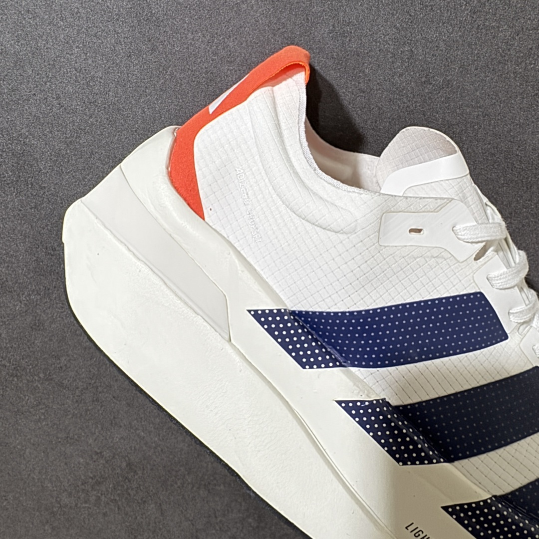 图片[7]-【公司级】Adidas Adizero Dropset Elite 阿迪达斯 舒适贴合 Hyrox 马拉松训练跑步鞋 整体采用前作的设计语言 并且对后者的细节进行升级 马拉松和长距离路跑的性能极限设计而生 货号：LA6215 尺码：40 41 42 43 44 45-选品中心