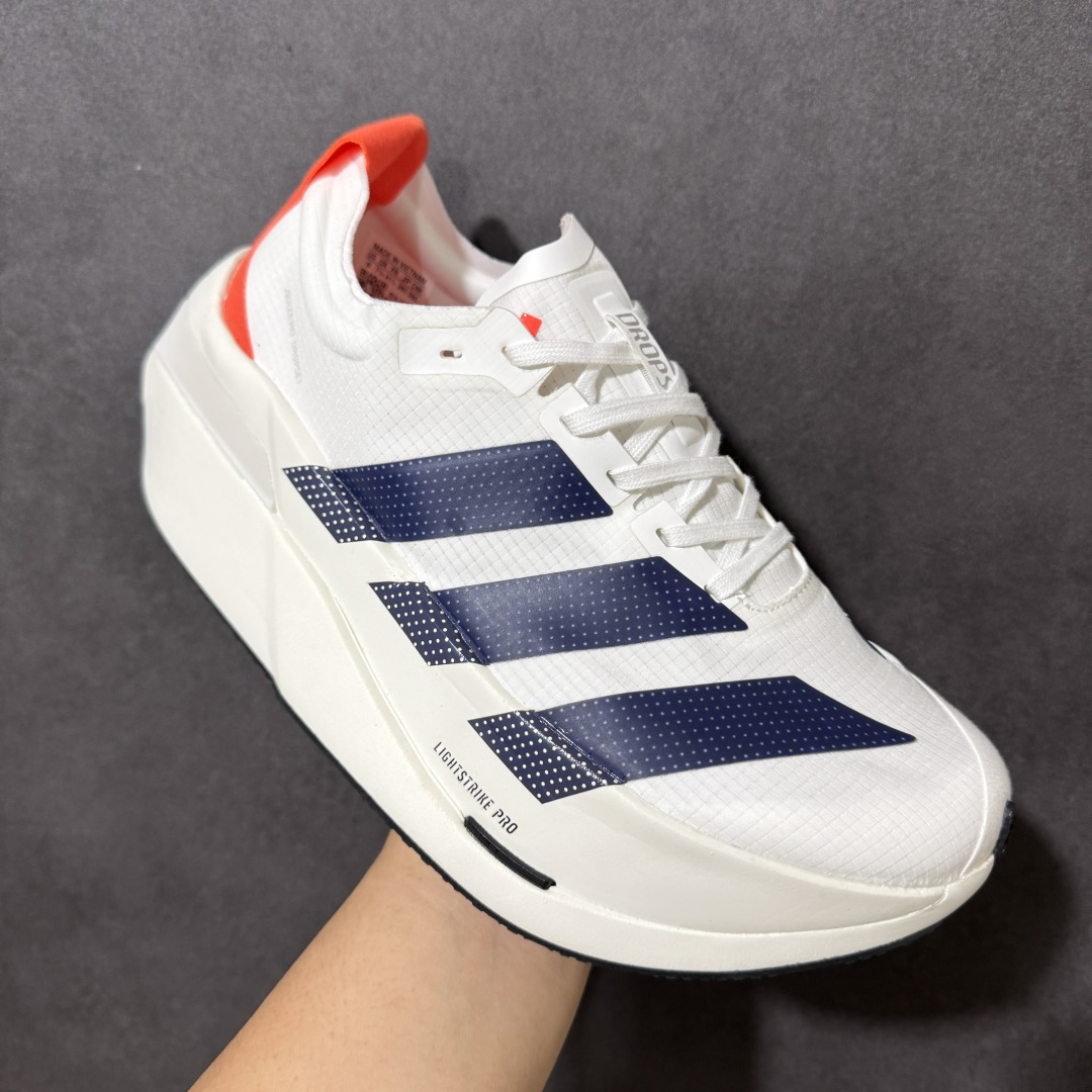 图片[3]-【公司级】Adidas Adizero Dropset Elite 阿迪达斯 舒适贴合 Hyrox 马拉松训练跑步鞋 整体采用前作的设计语言 并且对后者的细节进行升级 马拉松和长距离路跑的性能极限设计而生 货号：LA6215 尺码：40 41 42 43 44 45-选品中心