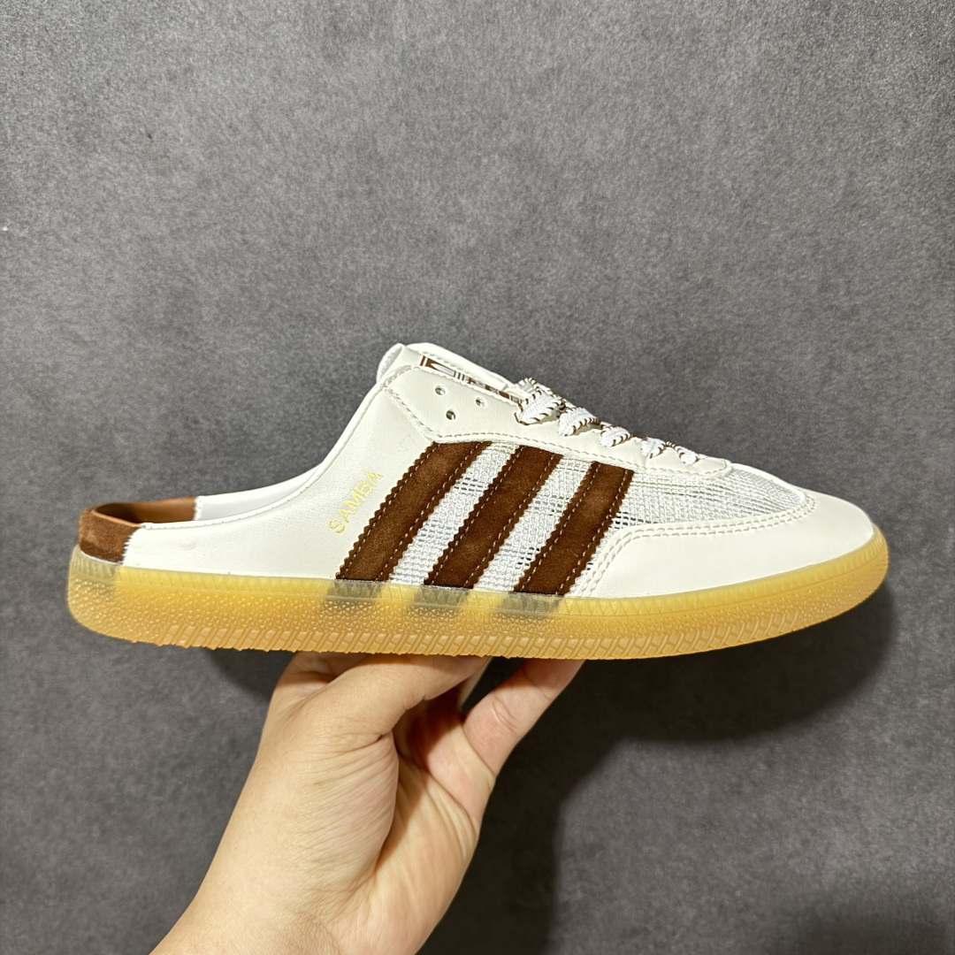 【公司级】Adidas Originals Samba OG Mule 镂空编织 桑巴舞系列 阿迪达斯 三叶草 低帮休闲半拖 货号: HP5050 尺码: 35.5 36 36.5 37 38 38.5 39 40 40.5 41 42 42.5 43 44 45-选品中心