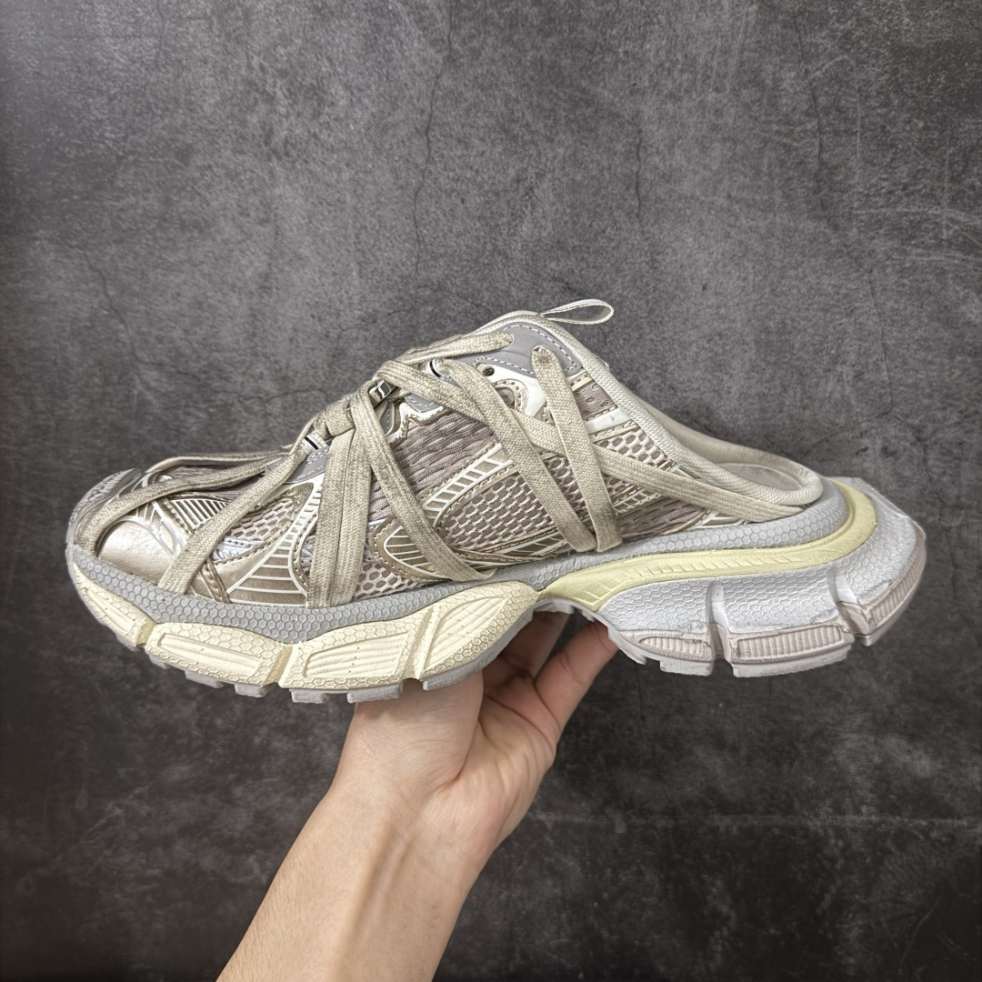 图片[2]-【XA版】巴黎3XL 蜘蛛侠绑带 半拖 Balenciaga巴黎世家 24ss 绑带做旧款 巴黎十代网眼潮流百搭低帮老爹鞋 慢工出细活 出货即最强 皮料钢丝纹高频工艺 整体鞋面及大底做旧 网眼破坏磨毛效果 各个方面均无可挑剔 尺码：35-46 偏大一码 建议比正常运动鞋买小一号-选品中心