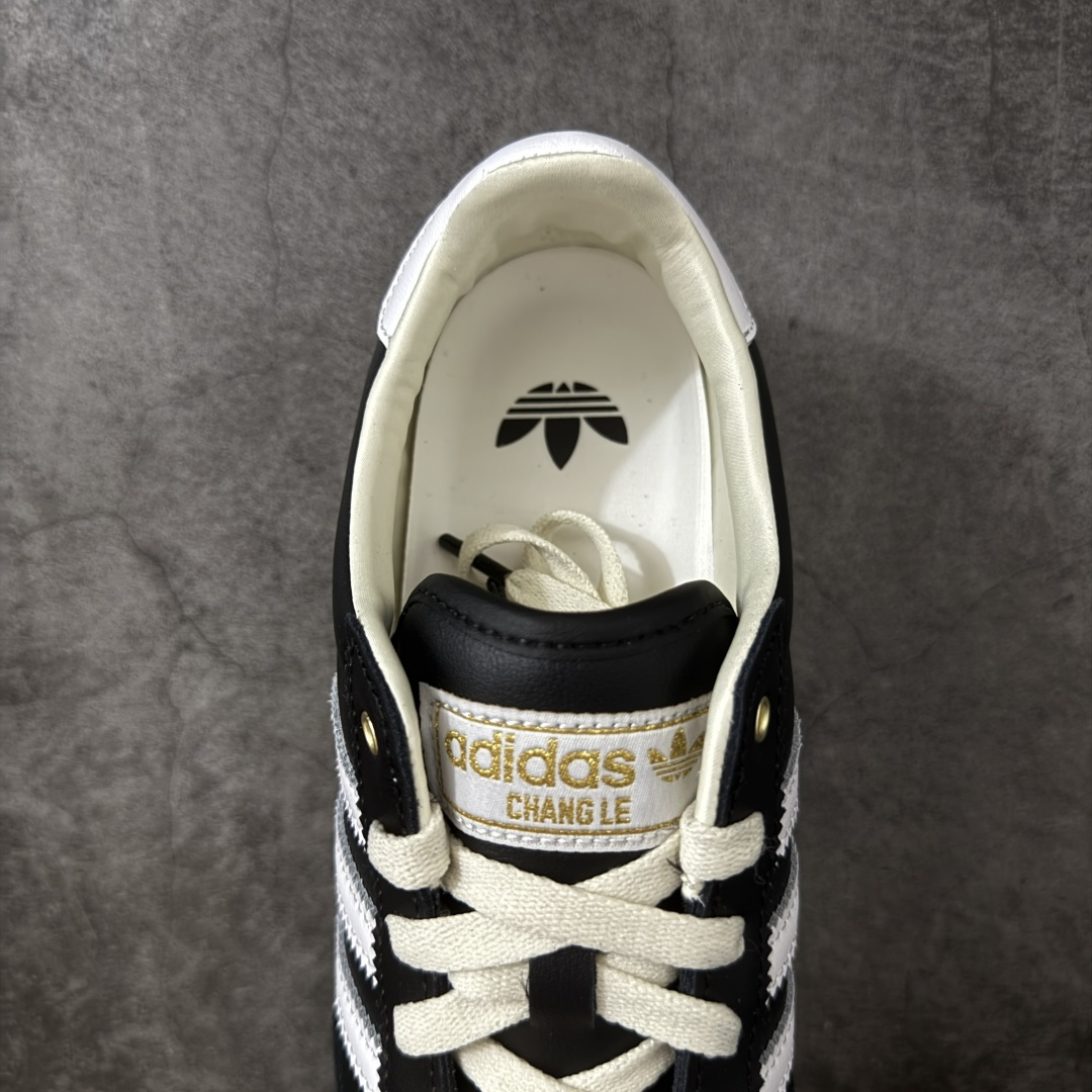 图片[8]-【CS纯原版】Adidas Originals Changle系列 阿迪达斯 三叶草 百搭低帮休闲运动板鞋 KJ3960 顶级纯原大厂出品 完美还原zp细节，注意区别市场任何版本，完全不是一路货色‼️ 全鞋原材料打造，无任何色差，正确鞋型，后跟港宝材料定型，正确微透生胶大底，反口内里头层细腻小牛皮，纸板中底 鞋垫背胶，侧面正确烫金压印字母，所有细节完美还原‼️ 尺码：35.5 36 36.5 37 38 38.5 39 40 40.5 41 42 42.5 43 44 44.5 45-选品中心