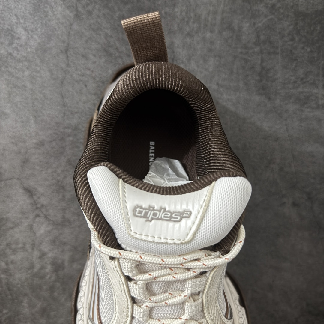 图片[8]-【ok纯原】Balenciaga巴黎世家24代 Triple S .2 米棕色 低帮 老爹鞋 市场老牌巴黎世家大厂出品 品质价格无需多言 原鞋原材料打造 一比一细节还原 此款相对之前款式轻质很多 超厚鞋底增高4-5cm 高街风格 货号：865849WTR2G1800 尺码：36-46-选品中心