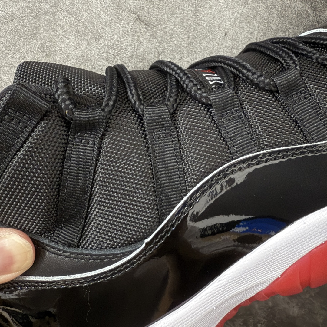 图片[4]-【OV纯原版】 Nike Air Jordan 11 RETRO AJ11 乔11 高帮运动文化篮球鞋 黑红 378037-061 大厂出品全新品质 升级原楦原纸版数据开发版型 采用漆皮镀膜牛培革组合耐磨防刮牛津布鞋面材质 搭载原厂碳纤维缓震中底 还原ZP细节 原厂流水成型工艺 厂级拉帮注胶效果 尺码：40-47.5含半码45.5-选品中心