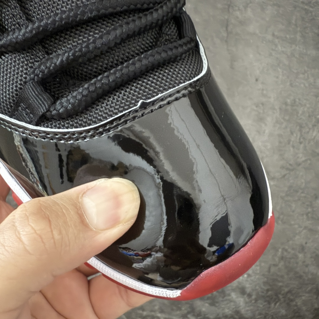 图片[5]-【OV纯原版】 Nike Air Jordan 11 RETRO AJ11 乔11 高帮运动文化篮球鞋 黑红 378037-061 大厂出品全新品质 升级原楦原纸版数据开发版型 采用漆皮镀膜牛培革组合耐磨防刮牛津布鞋面材质 搭载原厂碳纤维缓震中底 还原ZP细节 原厂流水成型工艺 厂级拉帮注胶效果 尺码：40-47.5含半码45.5-选品中心