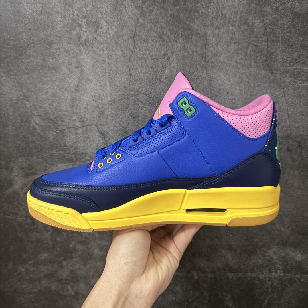 图片[2]-【XP纯原】Air Jordan 3 Retro OG Brasil 巴西足球队设计灵感 赛车蓝 纯原生产线出品 圈内最强三代系列 匠心打造 开发时长超过半年 目前可过各类鉴定或无法鉴定 裸鞋随便操作 全套原纸板楦头开发 原厂大底磨具加持立体防滑纹理 原装可视Air Sole气垫 原汁原味最完美的三代版型 唯一正确鞋头趴度弧度高度鞋身腰线 原厂TPU后跟饰片 正确内里反口里网布 皮料菱角分明不变形无多余毛边 广东原厂zp同批次手工大底描漆拉丝 市场唯一原厂鞋扣模具 原厂织唛标 原厂飞人电绣工艺 尾指中部跳三针 独家绑鞋带手法 印刷中底布 四线拉帮 米色美纹纸贴合固定 进口港宝加持 后跟自然饱满 全鞋荧光划线卡点 追求极致完美 每一双都是工艺品 多重QC质检 超越公司货的品控标准 实实在在的免检产品！ 货号：IV4871-400 尺码：40 40.5 41 42 42.5 43 44 44.5 45 45.5 46 47.5 48.5-选品中心