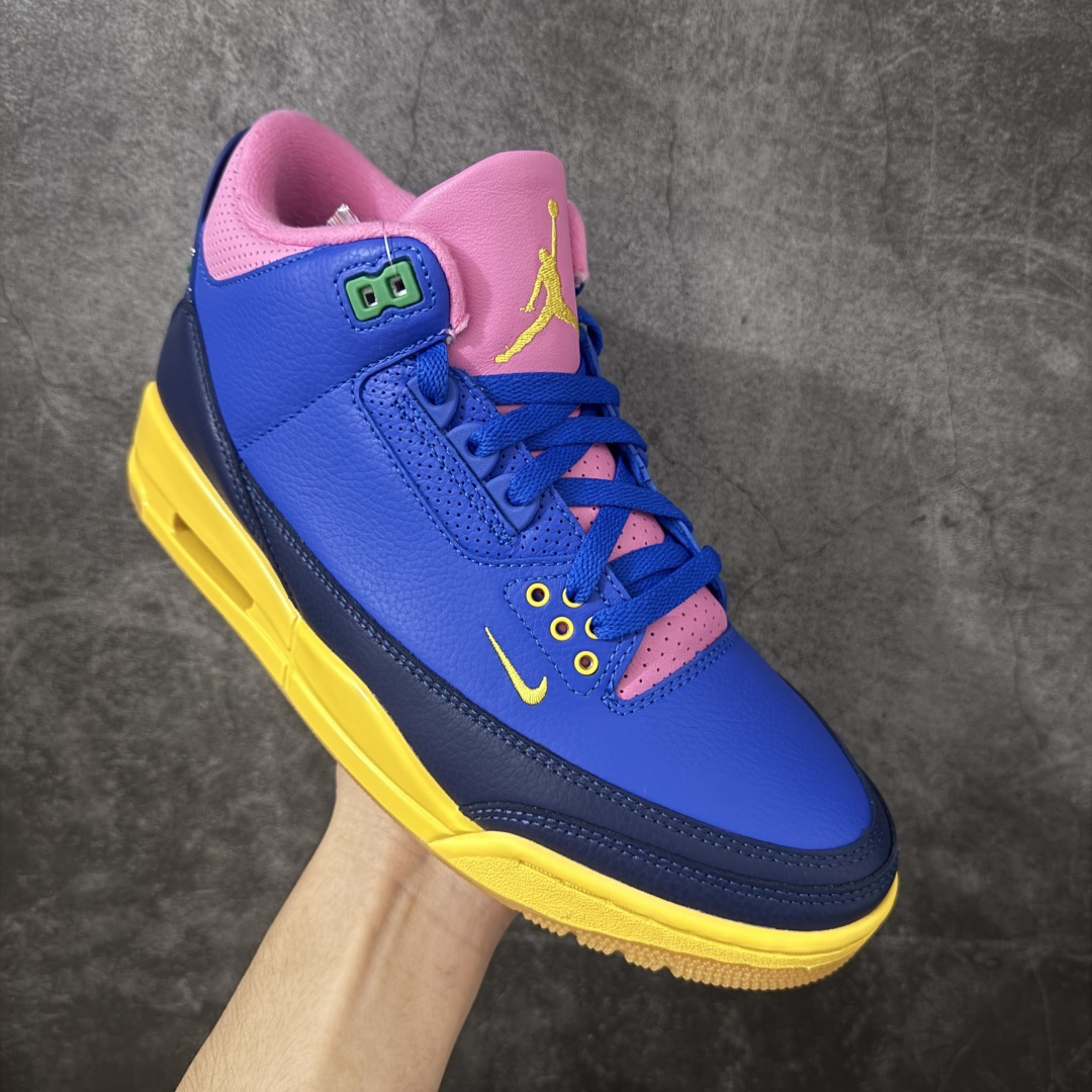图片[3]-【XP纯原】Air Jordan 3 Retro OG Brasil 巴西足球队设计灵感 赛车蓝 纯原生产线出品 圈内最强三代系列 匠心打造 开发时长超过半年 目前可过各类鉴定或无法鉴定 裸鞋随便操作 全套原纸板楦头开发 原厂大底磨具加持立体防滑纹理 原装可视Air Sole气垫 原汁原味最完美的三代版型 唯一正确鞋头趴度弧度高度鞋身腰线 原厂TPU后跟饰片 正确内里反口里网布 皮料菱角分明不变形无多余毛边 广东原厂zp同批次手工大底描漆拉丝 市场唯一原厂鞋扣模具 原厂织唛标 原厂飞人电绣工艺 尾指中部跳三针 独家绑鞋带手法 印刷中底布 四线拉帮 米色美纹纸贴合固定 进口港宝加持 后跟自然饱满 全鞋荧光划线卡点 追求极致完美 每一双都是工艺品 多重QC质检 超越公司货的品控标准 实实在在的免检产品！ 货号：IV4871-400 尺码：40 40.5 41 42 42.5 43 44 44.5 45 45.5 46 47.5 48.5-选品中心