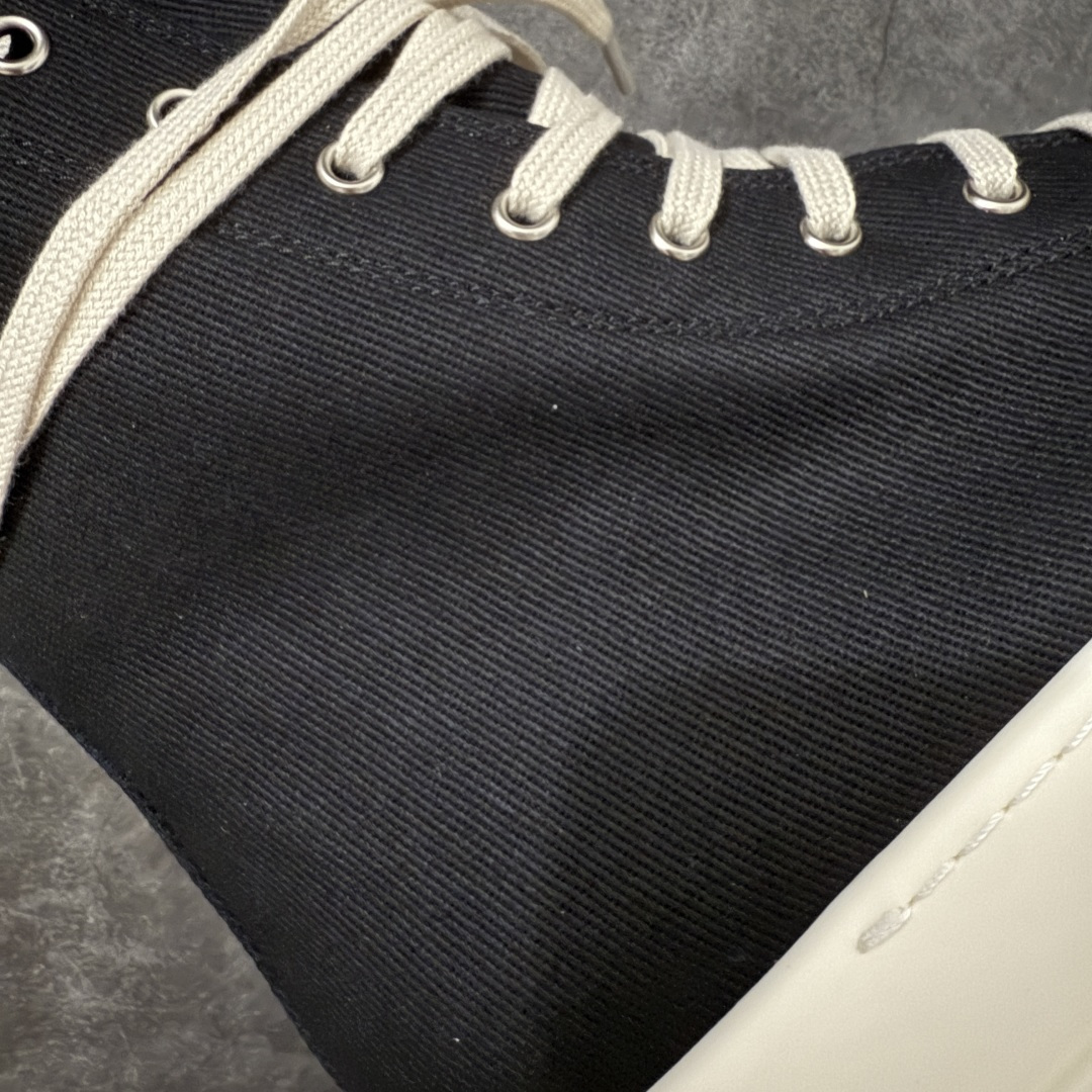 图片[3]-【莞产G版】帆布大匡威RO / Rick Owens DRKSHDW 瑞克·欧文斯 大匡威/高帮厚底/ 水洗牛仔帆布 高帮 西瓜头 【皮料】 东莞原厂进口全新2025年新材质““水洗牛仔斜纹帆布” 【鞋带】 鞋带采用水染定织法工艺，高密度之下，透出光泽感！ 【鞋头】软糯，轻轻按压有牛皮细细的纹理质感！ 【鞋底】TPU大底奶香味！硬度、肤感一比一！鞋底logo钢印清晰正确！ 【鞋垫】独家私人开模压印！牛皮贴面，双层复合！ 【尺码】 ：36 37 38 39 40 41 42 43 44 45 46！-选品中心