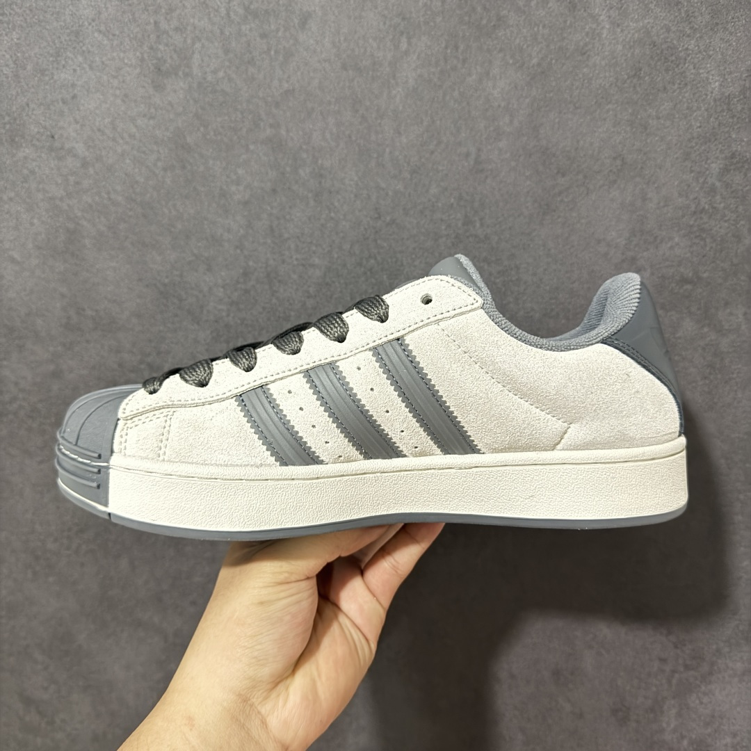 图片[2]-【公司级】AD Originals Superstar 贝壳头板鞋 采用全新头层拼接皮革材质 后跟采用特色3D立体印字 渠道正品订单 诠释市场最高工艺水平 全鞋进口头层皮料打造。区别市面普通真标版本，进出专柜无压力 货号：KI3514 尺码：35-45带半码-选品中心
