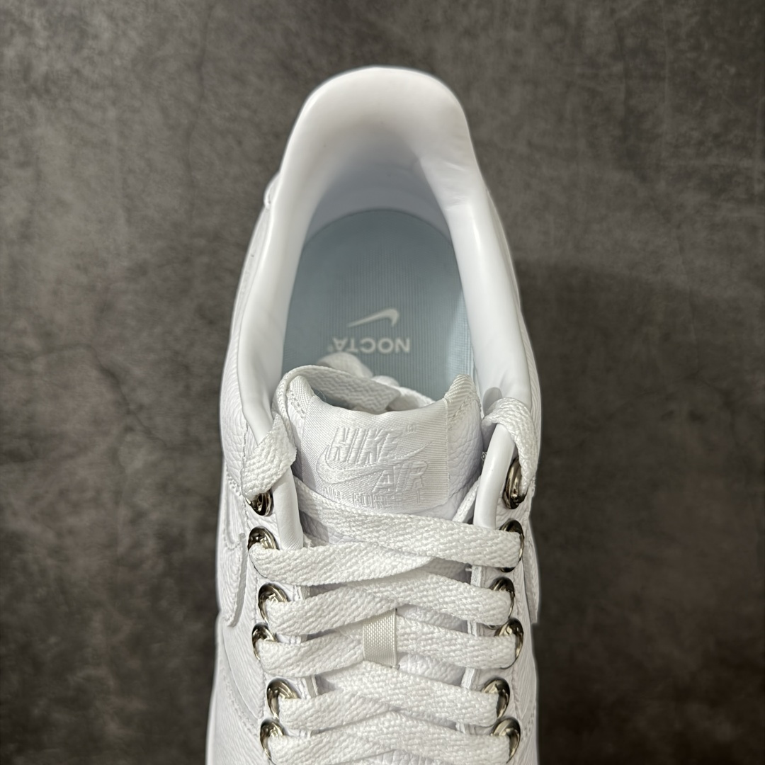 图片[8]-【GX纯原】Nocta x NK Air Force 1 Low \’07 空军一号低帮经典板鞋 克罗心Drake 联名 CZ8065-100 顶级空军 皮料质感可媲美原版 细节吊打市场其他代号版本 全鞋电脑针车 工整有序 原厂港宝加持完美还原灵魂版型 原盒原配从里到外百分百还原 原厂全头层原厂皮料 原标原盒 内置Sole气垫 中底白色背胶 中底划线 已经无限的接近公司 原厂楦头 原厂刺绣 后跟弧度修正 正确中底四线防伪 尺码：40 40.5 41 42 42.5 43 44 44.5 45 46 47.5 48.5-选品中心