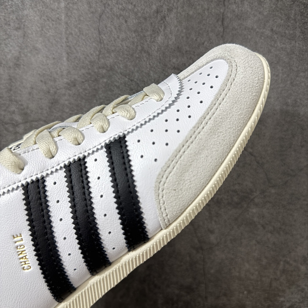 图片[6]-【CS纯原版】Adidas Originals Changle系列 阿迪达斯 三叶草 百搭低帮休闲运动板鞋 KJ3959 顶级纯原大厂出品 完美还原zp细节，注意区别市场任何版本，完全不是一路货色‼️ 全鞋原材料打造，无任何色差，正确鞋型，后跟港宝材料定型，正确微透生胶大底，反口内里头层细腻小牛皮，纸板中底 鞋垫背胶，侧面正确烫金压印字母，所有细节完美还原‼️ 尺码：35.5 36 36.5 37 38 38.5 39 40 40.5 41 42 42.5 43 44 44.5 45-选品中心