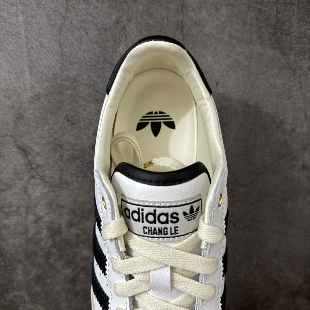 图片[8]-【CS纯原版】Adidas Originals Changle系列 阿迪达斯 三叶草 百搭低帮休闲运动板鞋 KJ3959 顶级纯原大厂出品 完美还原zp细节，注意区别市场任何版本，完全不是一路货色‼️ 全鞋原材料打造，无任何色差，正确鞋型，后跟港宝材料定型，正确微透生胶大底，反口内里头层细腻小牛皮，纸板中底 鞋垫背胶，侧面正确烫金压印字母，所有细节完美还原‼️ 尺码：35.5 36 36.5 37 38 38.5 39 40 40.5 41 42 42.5 43 44 44.5 45-选品中心
