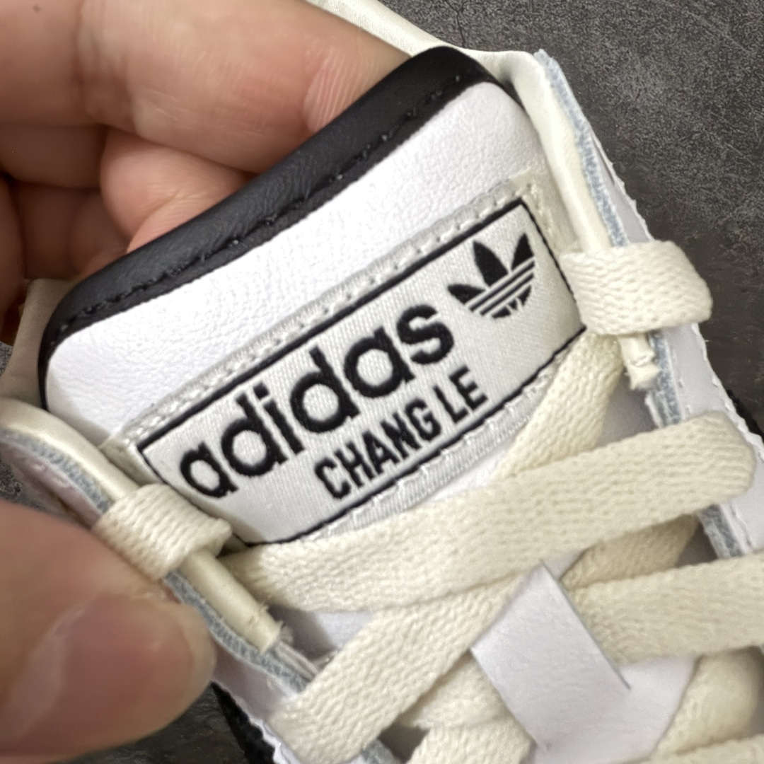 图片[6]-【CS纯原版】Adidas Originals Changle系列 阿迪达斯 三叶草 百搭低帮休闲运动板鞋 KJ3959 顶级纯原大厂出品 完美还原zp细节，注意区别市场任何版本，完全不是一路货色‼️ 全鞋原材料打造，无任何色差，正确鞋型，后跟港宝材料定型，正确微透生胶大底，反口内里头层细腻小牛皮，纸板中底 鞋垫背胶，侧面正确烫金压印字母，所有细节完美还原‼️ 尺码：35.5 36 36.5 37 38 38.5 39 40 40.5 41 42 42.5 43 44 44.5 45-选品中心
