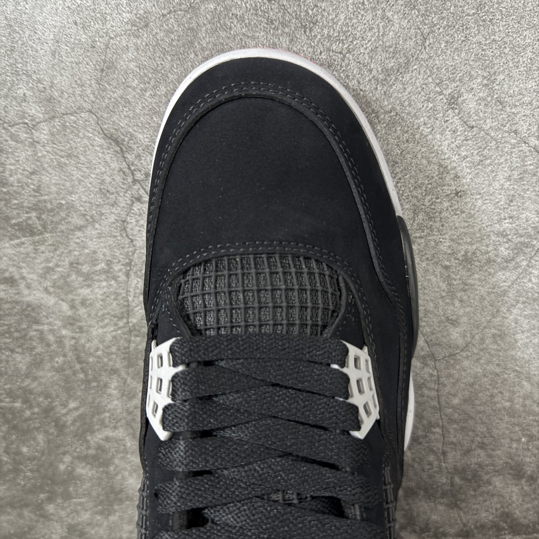 图片[5]-【KZ版本】Air Jordan AJ4 Retro 新黑红 308497-060 细节品控鞋型随意秒杀市面 原厂TPU网格鞋带扣 正确内里网布 菱角分明不变形无多余毛边 柔软性质感一致于原鞋 市场唯一原厂鞋扣模具 背面可见隐藏注塑口 原厂织唛标 原厂飞人电绣工艺 尾指中部跳三针 独家绑鞋带手法 印刷中底布 四线拉帮 米色美纹纸贴合固定 进口港宝加持 后跟自然饱满 全鞋荧光划线卡点 尺码：36 36.5 37.5 38 38.5 39 40 40.5 41 42 42.5 43 44 44.5 45 45.5 46 47.5 48.5-选品中心