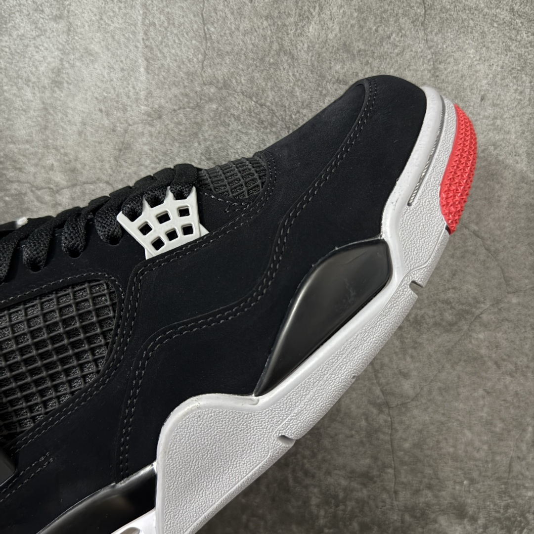 图片[6]-【KZ版本】Air Jordan AJ4 Retro 新黑红 308497-060 细节品控鞋型随意秒杀市面 原厂TPU网格鞋带扣 正确内里网布 菱角分明不变形无多余毛边 柔软性质感一致于原鞋 市场唯一原厂鞋扣模具 背面可见隐藏注塑口 原厂织唛标 原厂飞人电绣工艺 尾指中部跳三针 独家绑鞋带手法 印刷中底布 四线拉帮 米色美纹纸贴合固定 进口港宝加持 后跟自然饱满 全鞋荧光划线卡点 尺码：36 36.5 37.5 38 38.5 39 40 40.5 41 42 42.5 43 44 44.5 45 45.5 46 47.5 48.5-选品中心