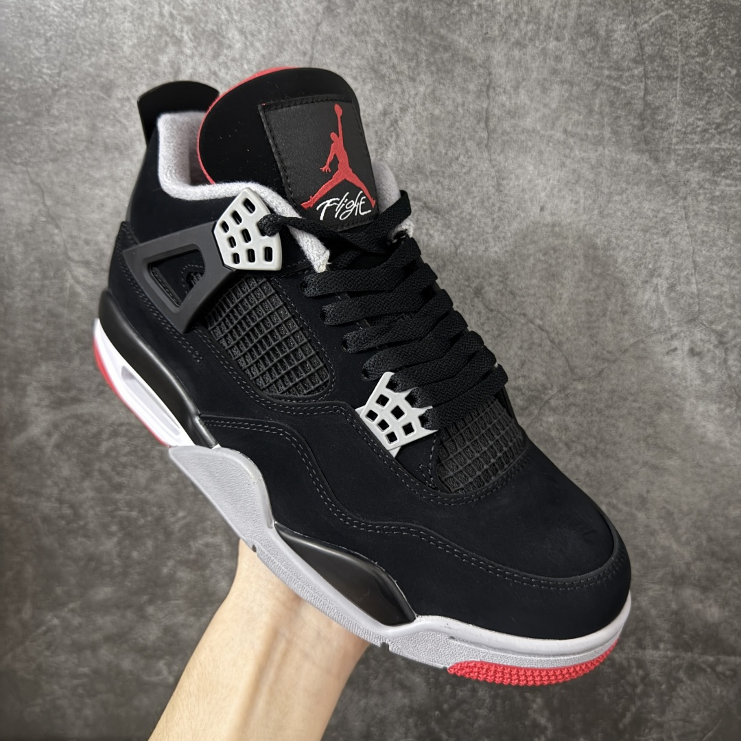 图片[3]-【KZ版本】Air Jordan AJ4 Retro 新黑红 308497-060 细节品控鞋型随意秒杀市面 原厂TPU网格鞋带扣 正确内里网布 菱角分明不变形无多余毛边 柔软性质感一致于原鞋 市场唯一原厂鞋扣模具 背面可见隐藏注塑口 原厂织唛标 原厂飞人电绣工艺 尾指中部跳三针 独家绑鞋带手法 印刷中底布 四线拉帮 米色美纹纸贴合固定 进口港宝加持 后跟自然饱满 全鞋荧光划线卡点 尺码：36 36.5 37.5 38 38.5 39 40 40.5 41 42 42.5 43 44 44.5 45 45.5 46 47.5 48.5-选品中心