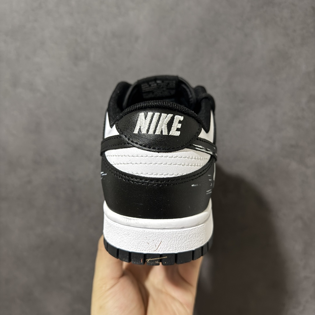 图片[4]-【定制版】Nike Dunk 风驰电掣 黑白 绑带 低帮休闲板鞋 #大厂纯原品质出货 超高清洁度 皮料切割干净无任何毛边 细节完美 货号：DD1391-100 尺码：40 40.5 41 42 42.5 43 44 44.5 45 46-选品中心