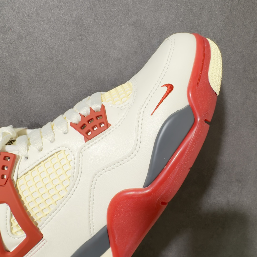 图片[8]-【KZ神版】Nigel Sylvester x Jordan Air Jordan AJ4 联名白砖红 IQ8055-100 原楦原纸板同源开发 完美呈现乔4的版型 内侧正确双色网格 还原细节 正确气垫颜色 正确网格工艺 正确拉帮工艺 全鞋原装材料制作 原档案原模具打造 尺码：40-48.5-选品中心