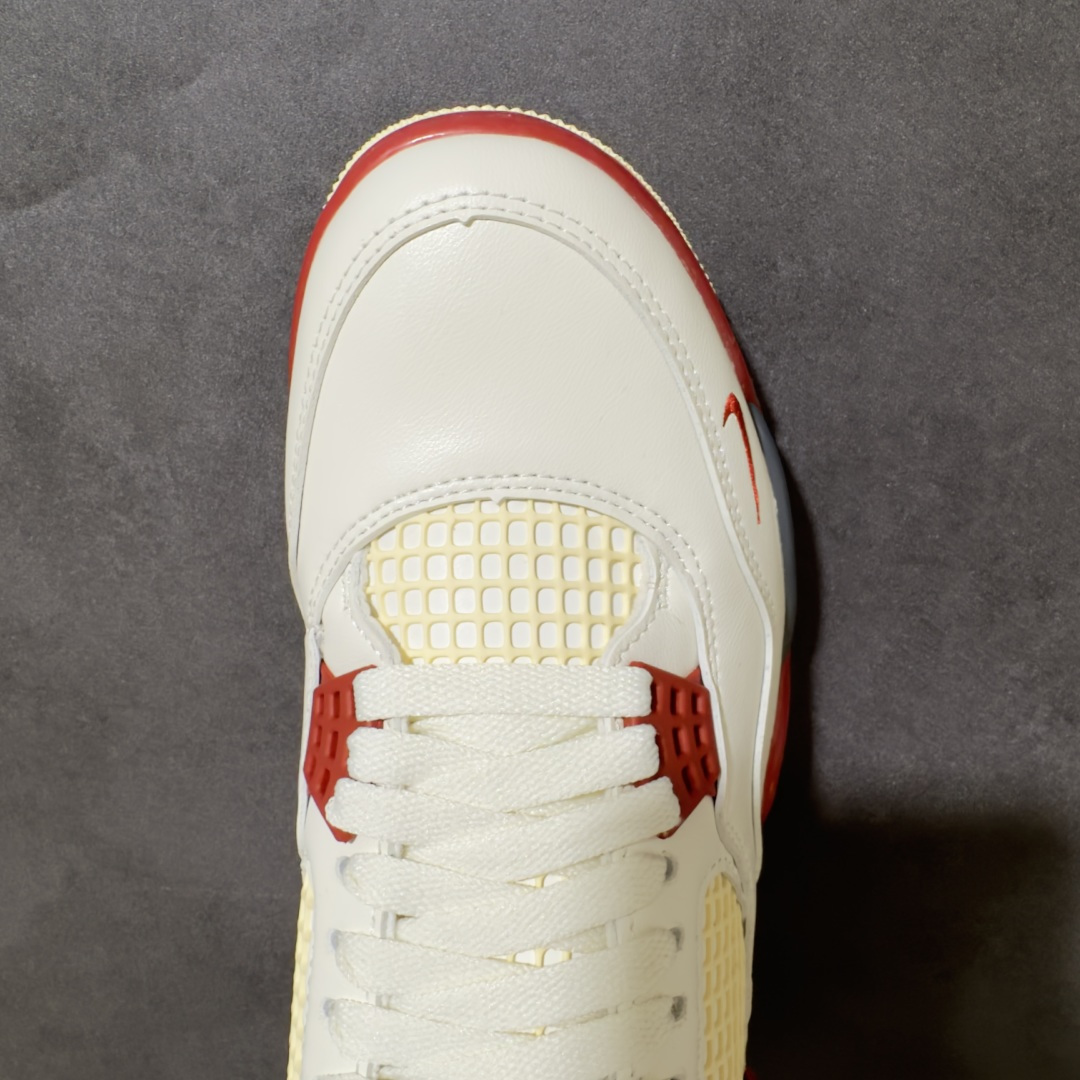 图片[5]-【KZ神版】Nigel Sylvester x Jordan Air Jordan AJ4 联名白砖红 IQ8055-100 原楦原纸板同源开发 完美呈现乔4的版型 内侧正确双色网格 还原细节 正确气垫颜色 正确网格工艺 正确拉帮工艺 全鞋原装材料制作 原档案原模具打造 尺码：40-48.5-选品中心