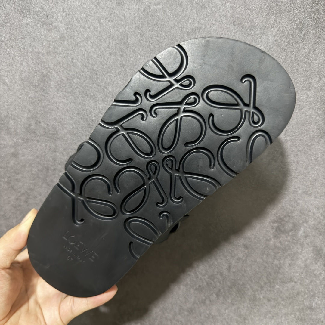 图片[9]-【顶级盒中盒版】LOEWE罗意威 Pebble Beads Fussbett 纳帕羊皮 露趾搭扣 一字带凉鞋 1cm 码数 35 36 37 38 39 40-选品中心