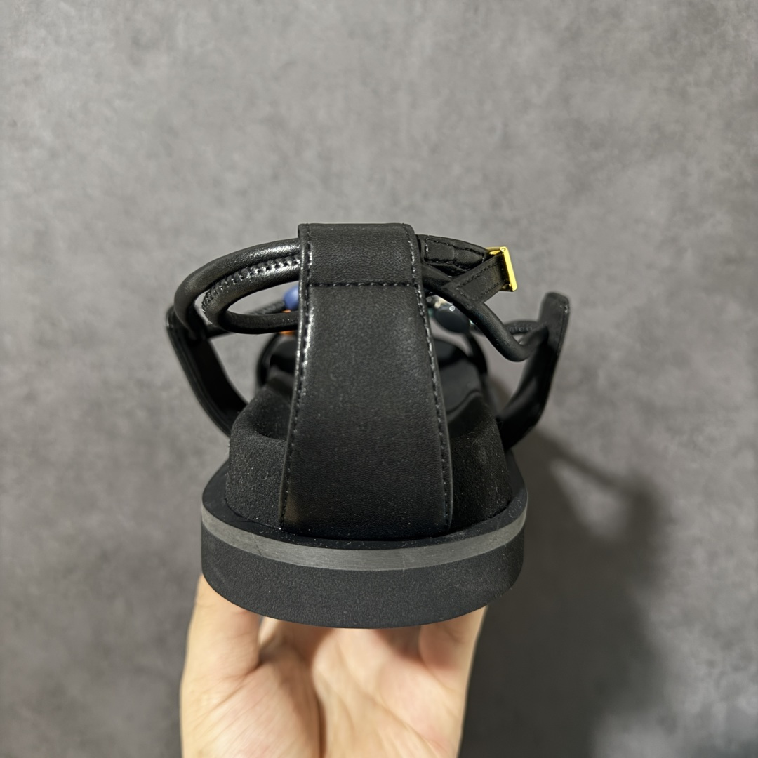 图片[4]-【顶级盒中盒版】LOEWE罗意威 Pebble Beads Fussbett 纳帕羊皮 露趾搭扣 一字带凉鞋 1cm 码数 35 36 37 38 39 40-选品中心