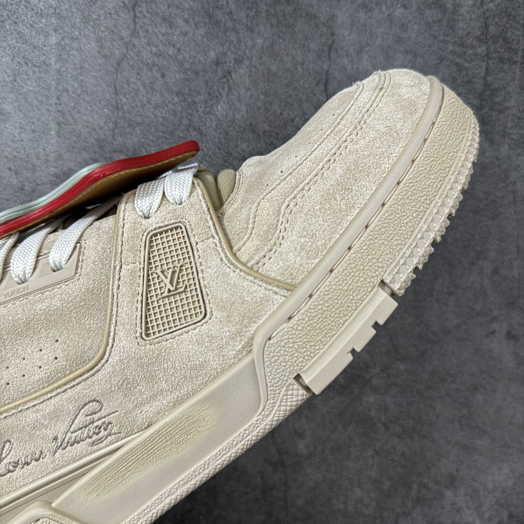 图片[6]-【佛山顶级超A版】Louis Vuitton LV Trainer系列 浅卡其吊牌 仓库现货 当天可取 私人订单 专柜混卖零售专供 所有配色均为购买原版复刻 整体版型 皮料 市场独一无二 后跟版型都可以自行对比[机智]吊打市场所有货 怒甩十条街，欢迎拿市场各大工厂的货来对比！ 鞋舌烫金超正 压印程度秒杀市面90%以上的高端货 新配色陆续开发出货 尺码：39-45-选品中心