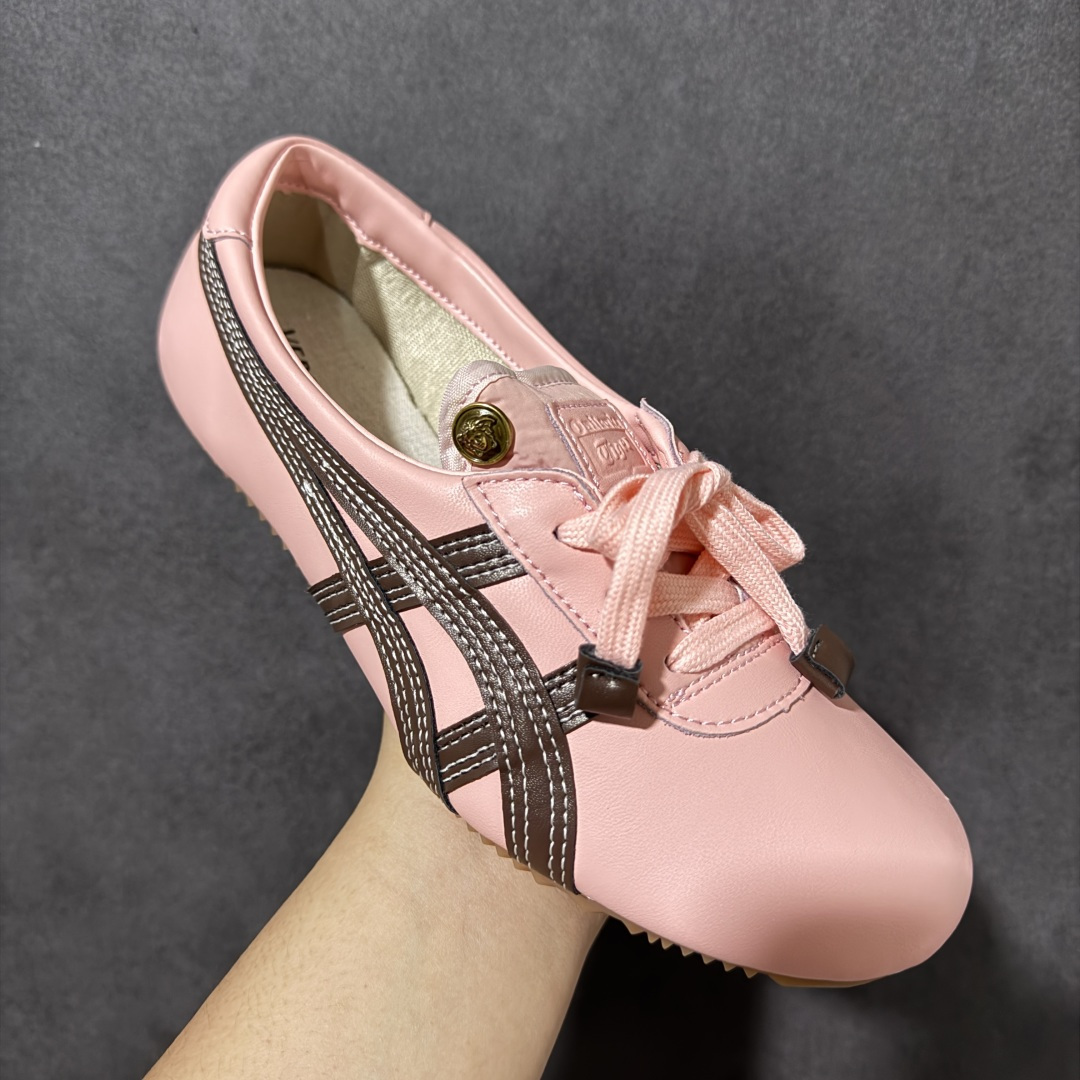 图片[3]-【公司级】VERSACE × Onitsuka Tiger 范思哲 联名款 Tai-Chi Sakura 羔羊皮 Logo压花 低帮 生活休闲鞋 女款 粉色 货号：1025116-1A17737_2P5FJ 尺码：36-41.5 带半码-选品中心