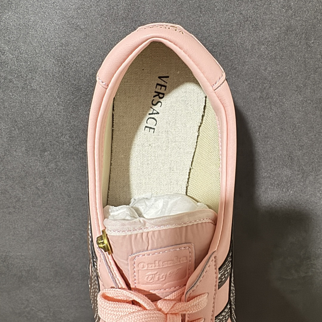 图片[6]-【公司级】VERSACE × Onitsuka Tiger 范思哲 联名款 Tai-Chi Sakura 羔羊皮 Logo压花 低帮 生活休闲鞋 女款 粉色 货号：1025116-1A17737_2P5FJ 尺码：36-41.5 带半码-选品中心