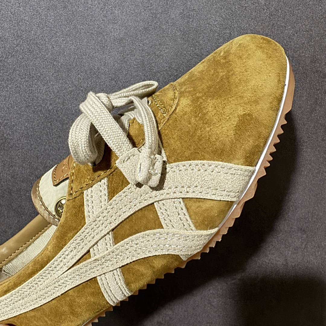 图片[8]-【公司级】VERSACE × Onitsuka Tiger 范思哲 联名款 Tai-Chi Sakura 牛皮革绒面革 系带圆头平底 低帮 生活休闲鞋 棕色 货号：1024594 尺码：36-45 带半码-选品中心