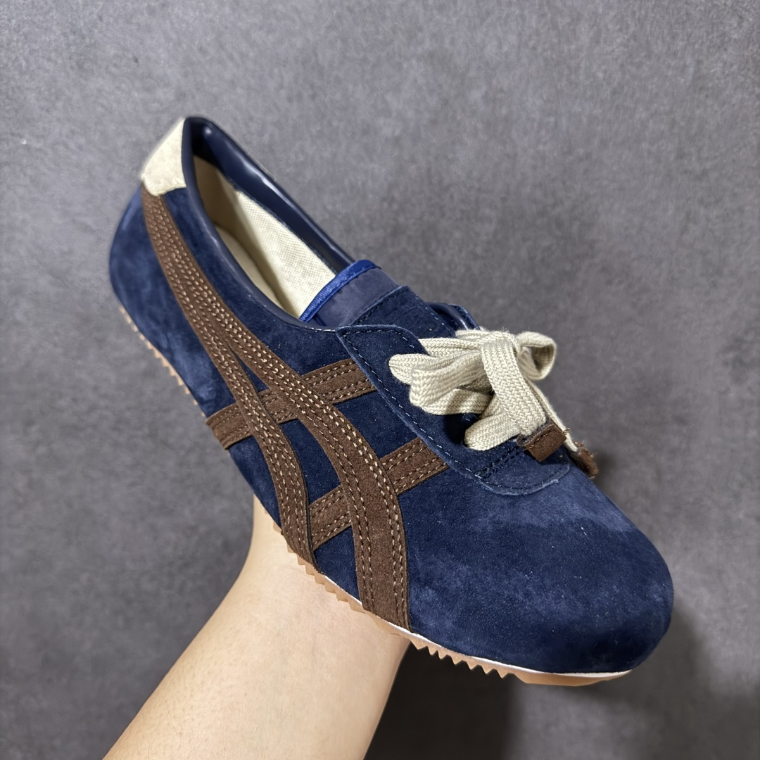 图片[3]-【公司级】VERSACE × Onitsuka Tiger 范思哲 联名款 Tai-Chi Sakura 牛皮革绒面革 系带圆头平底 低帮 生活休闲鞋 货号：1024594 尺码：36-45 带半码-选品中心