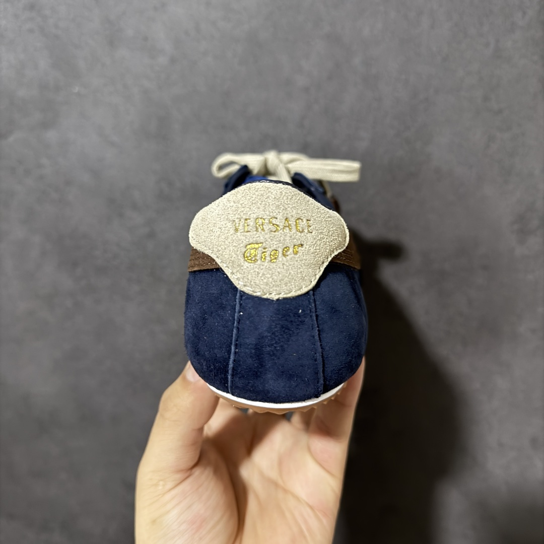 图片[4]-【公司级】VERSACE × Onitsuka Tiger 范思哲 联名款 Tai-Chi Sakura 牛皮革绒面革 系带圆头平底 低帮 生活休闲鞋 货号：1024594 尺码：36-45 带半码-选品中心