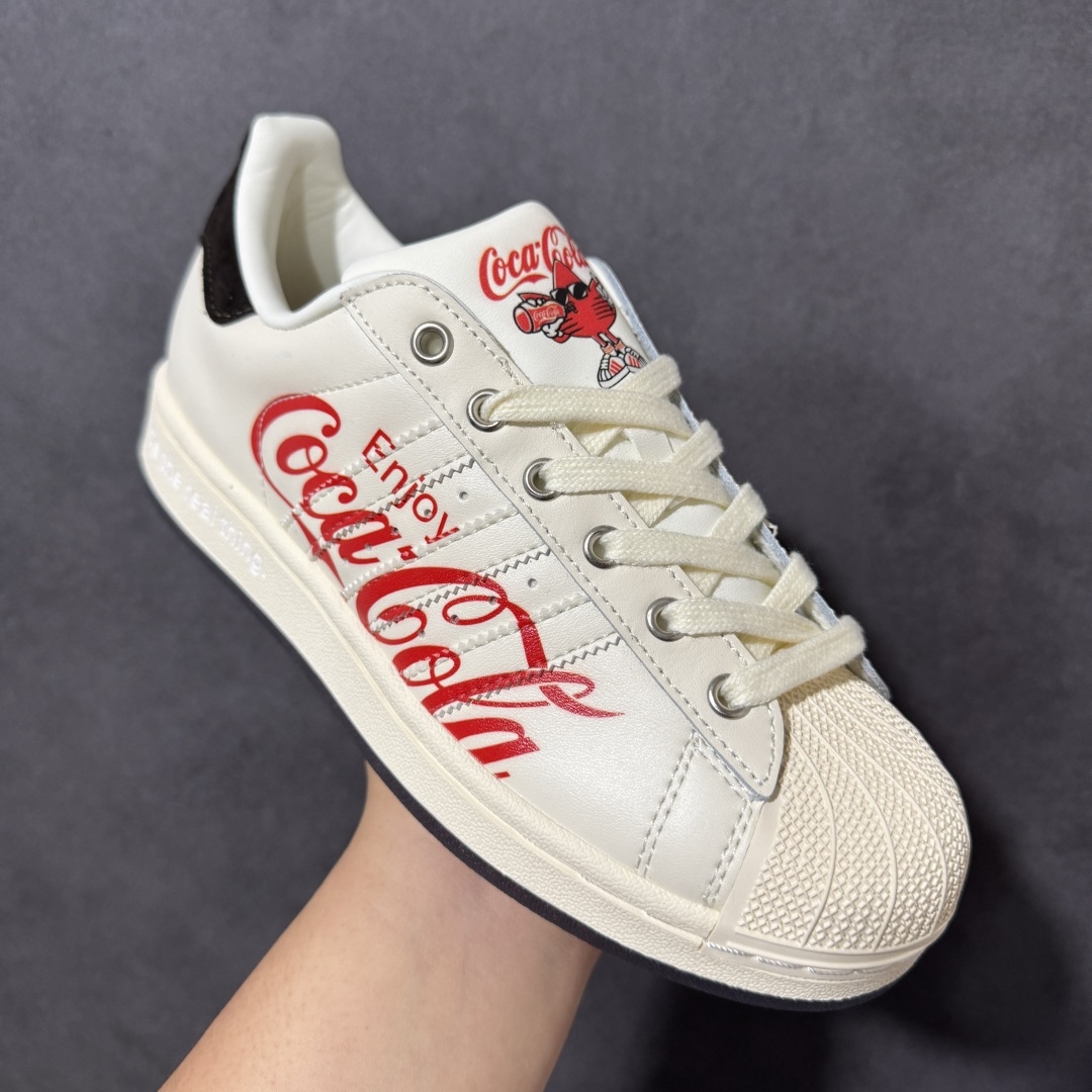 图片[3]-【公司级】阿迪达斯AdidasCoca Cola X SUPERSTAR II三叶草 Originals Superstar贝壳头系列低帮经典百搭休闲运动板鞋 货号：KH6892 KH6891 尺码：35 36 36.5 37 38 38.5 39 40 40.5 41 42 42.5 43 44 45-选品中心