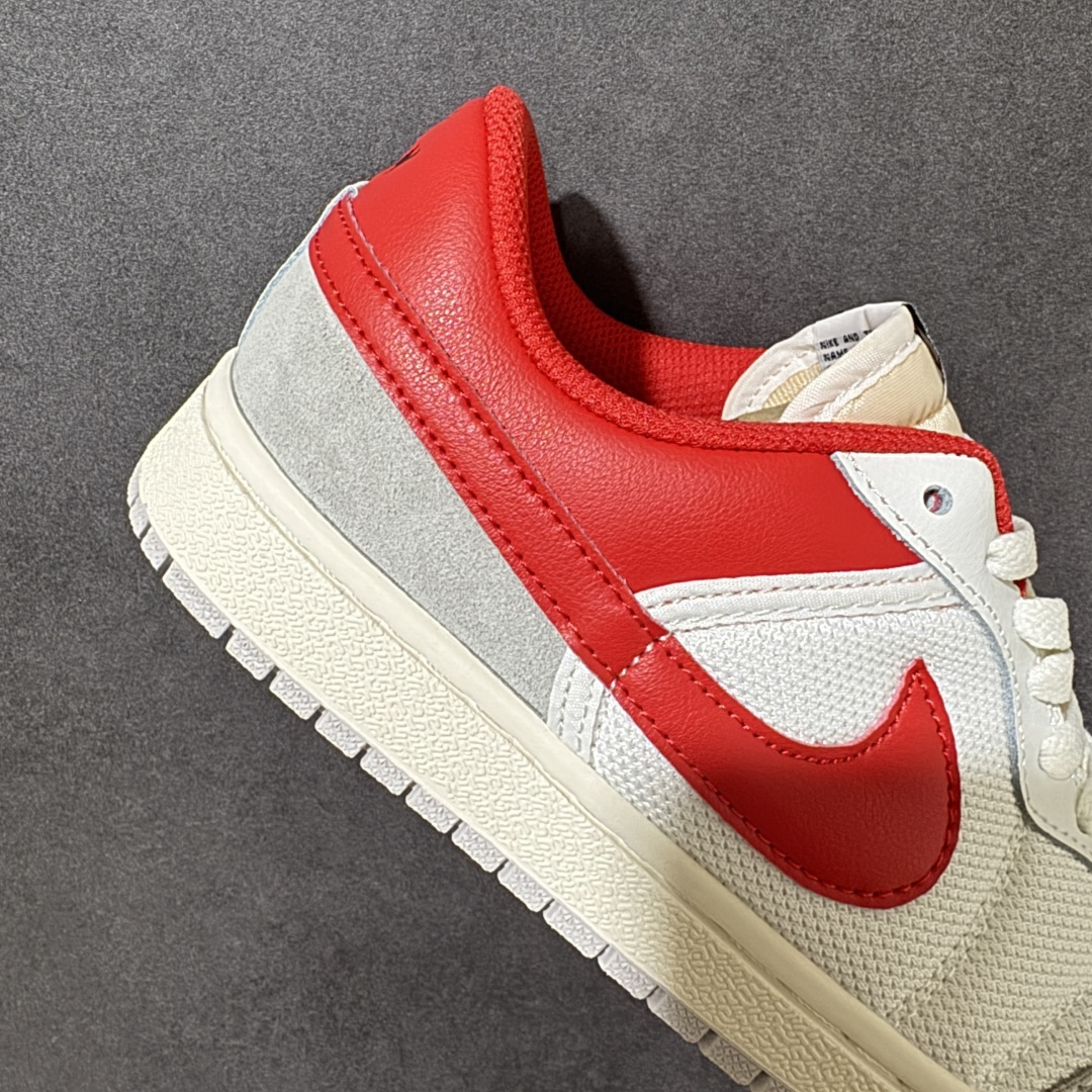 图片[7]-【公司级】Air Jordan Skyline Low 天际线 经典百搭 耐克 复古低帮百搭休闲板鞋 鞋款的设计融合了 AJ1 的经典轮廓，又加入了更轻量化的改良，鞋型利落不臃肿，自带复古街头氛围。鞋面采用网眼布、翻毛皮和皮革三种材质拼接，白 / 灰 / 粉的撞色搭配自带复古做旧感，鞋舌的米白做旧细节也很有味道。低帮鞋型 + 中性配色，搭配牛仔裤、工装裤、运动裤都很合适，男生女生都能轻松驾驭，是一双复古感拉满的日常板鞋。 货号： IM2055-102 尺码： 36 36.5 37.5 38 38.5 39 40 40.5 41 42 42.5 43 44 44.5 45 46-选品中心