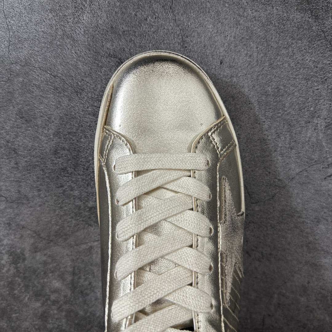 图片[5]-【纯原版】Golden Goose Super-Star Sabot 包头半拖鞋 小脏鞋 GGDB Golden Goose Super Star系列小脏运动鞋 25ss官方新款 火爆全网各路明星纷纷上脚，头层牛皮小脏鞋，顶级品质 全部细节官网同步 完美精细做工，全手工打磨做旧，自带3厘米内增高，巴黎时装周出镜率最高的小脏鞋。2025sGolden Goose 官网同步上新，舒服不磨脚！ 尺码：35 36 37 38 39-选品中心
