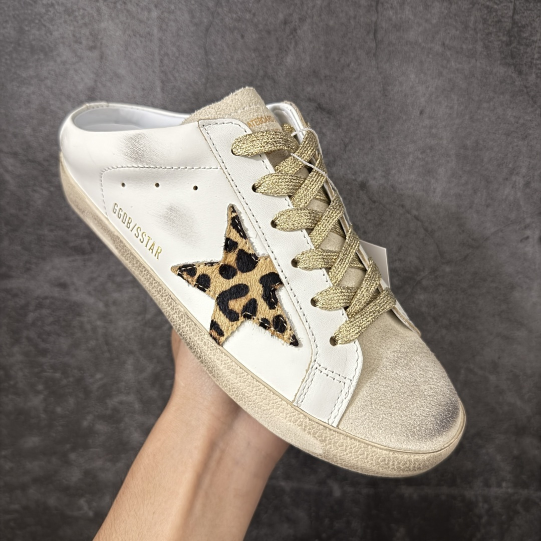 图片[3]-【纯原版】Golden Goose Super-Star Sabot 包头半拖鞋 小脏鞋 GGDB Golden Goose Super Star系列小脏运动鞋 25ss官方新款 火爆全网各路明星纷纷上脚，头层牛皮小脏鞋，顶级品质 全部细节官网同步 完美精细做工，全手工打磨做旧，自带3厘米内增高，巴黎时装周出镜率最高的小脏鞋。2025sGolden Goose 官网同步上新，舒服不磨脚！ 尺码：35 36 37 38 39-选品中心