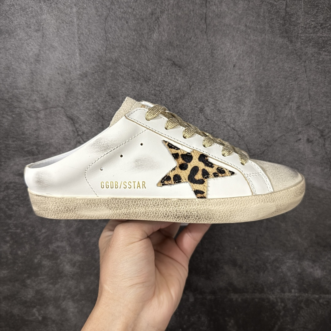 【纯原版】Golden Goose Super-Star Sabot 包头半拖鞋 小脏鞋 GGDB Golden Goose Super Star系列小脏运动鞋 25ss官方新款 火爆全网各路明星纷纷上脚，头层牛皮小脏鞋，顶级品质 全部细节官网同步 完美精细做工，全手工打磨做旧，自带3厘米内增高，巴黎时装周出镜率最高的小脏鞋。2025sGolden Goose 官网同步上新，舒服不磨脚！ 尺码：35 36 37 38 39-选品中心