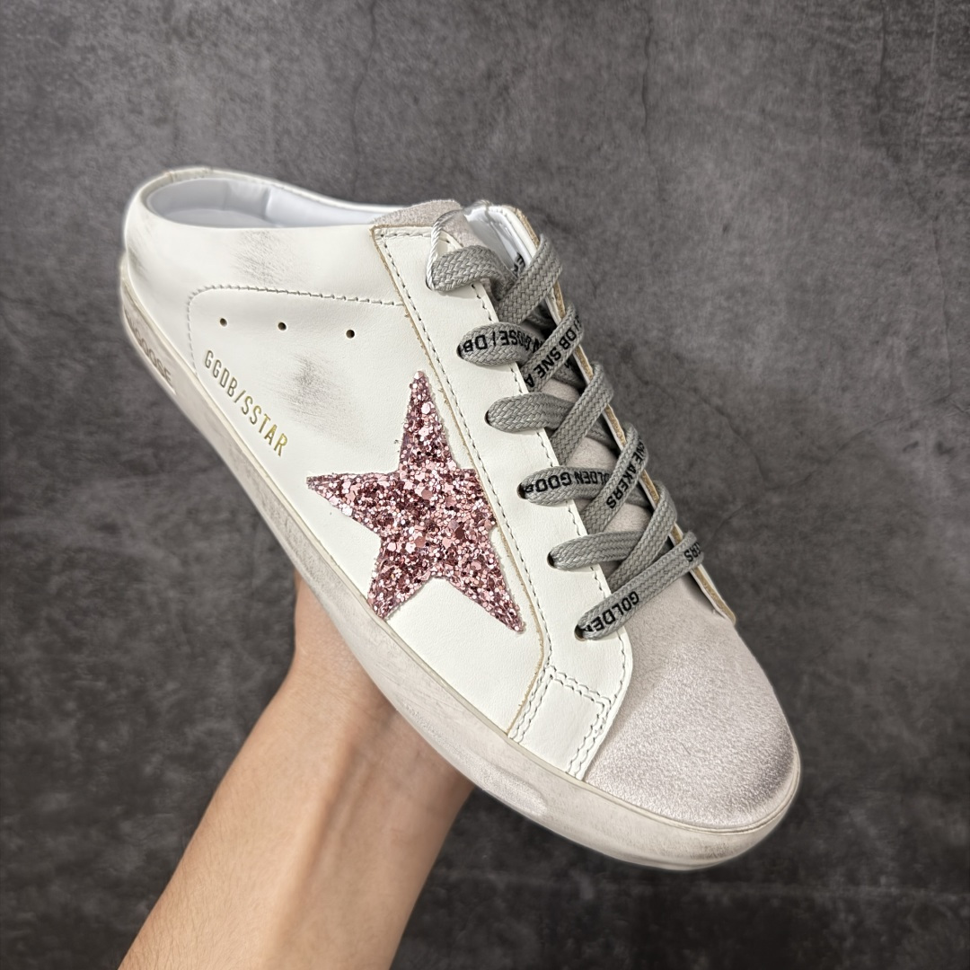 图片[3]-【纯原版】Golden Goose Super-Star Sabot 包头半拖鞋 小脏鞋 GGDB Golden Goose Super Star系列小脏运动鞋 25ss官方新款 火爆全网各路明星纷纷上脚，头层牛皮小脏鞋，顶级品质 全部细节官网同步 完美精细做工，全手工打磨做旧，自带3厘米内增高，巴黎时装周出镜率最高的小脏鞋。2025sGolden Goose 官网同步上新，舒服不磨脚！ 尺码：35 36 37 38 39-选品中心