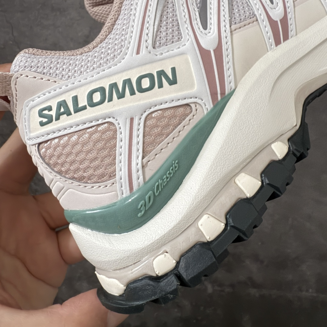 图片[3]-【666版本】SALOMON萨洛蒙 XA PRO 3D 樱花 百搭舒适 低帮 户外功能鞋 男女同款 米绿色 454494 纯原外贸平台特供订 全套原纸板楦头开发 原厂特供网布配套加持 确保原汁原味 完美呈现版型 原档数据独家私模五层组合大底 男女鞋同步官方开发 原装Ortholite轻量化鞋垫 中底布带钢印编号 原厂TPU锁扣 进口港宝加持 后跟自然饱满 还原公司包裹性 鞋面采用SENSIFT贴合技术 全方位贴合包裹脚型 鞋跟部鞋底牵引设计 提供强大的抓地性能 更适应野外崎岖不平的道路 其3D ADVANCED CHASSIS底盘 材料轻量大化 钉齿设计更具稳定性 防护性 鞋底易磨损区运用CONTAGRIP高耐磨材料 应对城市硬质路面长距离跑考验 尺码：36 36.5 37.5 38 38.5 39 40 40.5 41 42 42.5 43 44 44.5 45 46-选品中心