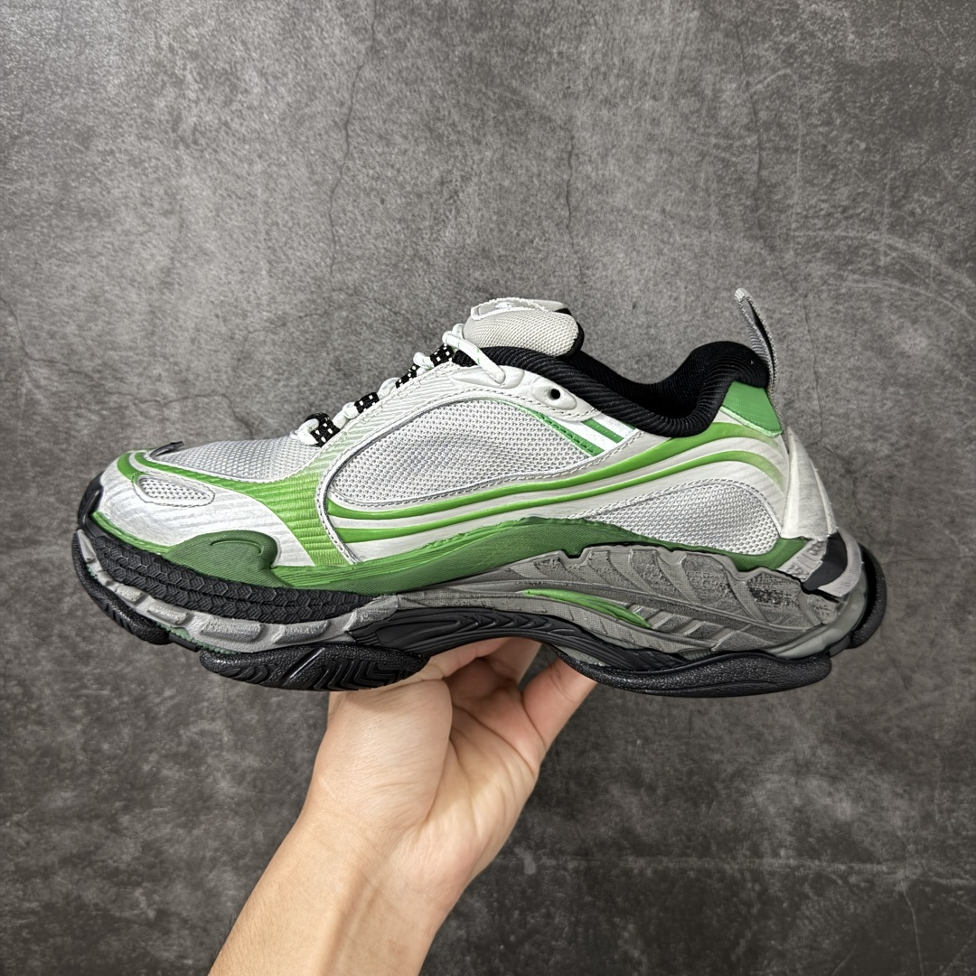 图片[2]-【ok纯原】Balenciaga巴黎世家24代 Triple S .2 灰绿色 低帮 老爹鞋 市场老牌巴黎世家大厂出品 品质价格无需多言 原鞋原材料打造 一比一细节还原 此款相对之前款式轻质很多 超厚鞋底增高4-5cm 高街风格 货号：865849WTR2G1800 尺码：36-46-选品中心