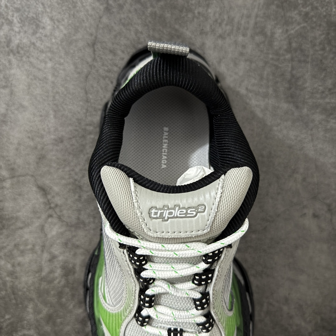 图片[8]-【ok纯原】Balenciaga巴黎世家24代 Triple S .2 灰绿色 低帮 老爹鞋 市场老牌巴黎世家大厂出品 品质价格无需多言 原鞋原材料打造 一比一细节还原 此款相对之前款式轻质很多 超厚鞋底增高4-5cm 高街风格 货号：865849WTR2G1800 尺码：36-46-选品中心