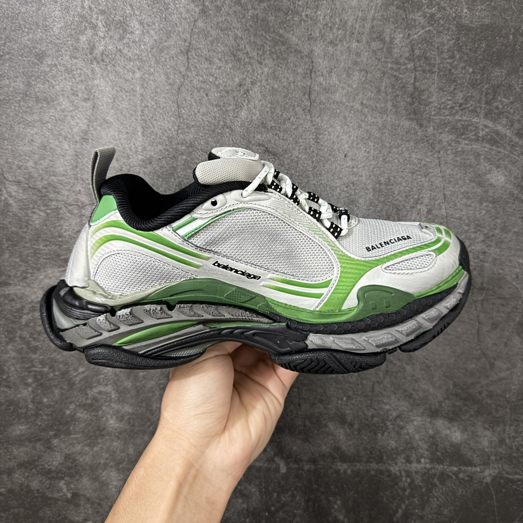 【ok纯原】Balenciaga巴黎世家24代 Triple S .2 灰绿色 低帮 老爹鞋 市场老牌巴黎世家大厂出品 品质价格无需多言 原鞋原材料打造 一比一细节还原 此款相对之前款式轻质很多 超厚鞋底增高4-5cm 高街风格 货号：865849WTR2G1800 尺码：36-46-选品中心
