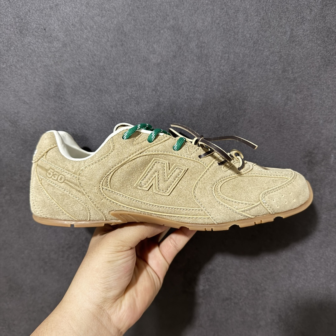 【公司级】MiuMiu缪缪 x New Balance NB530 联名复古运动休闲阿甘德训鞋 顶级礼盒版本 内里：原版进口羊皮里 鞋底：原版开模防滑生胶底 货号： ECAP523059B 尺码：36 36.5 37.5 38 38.5 39 40 40.5 41 42 42.5 43 44 44.5 45-选品中心