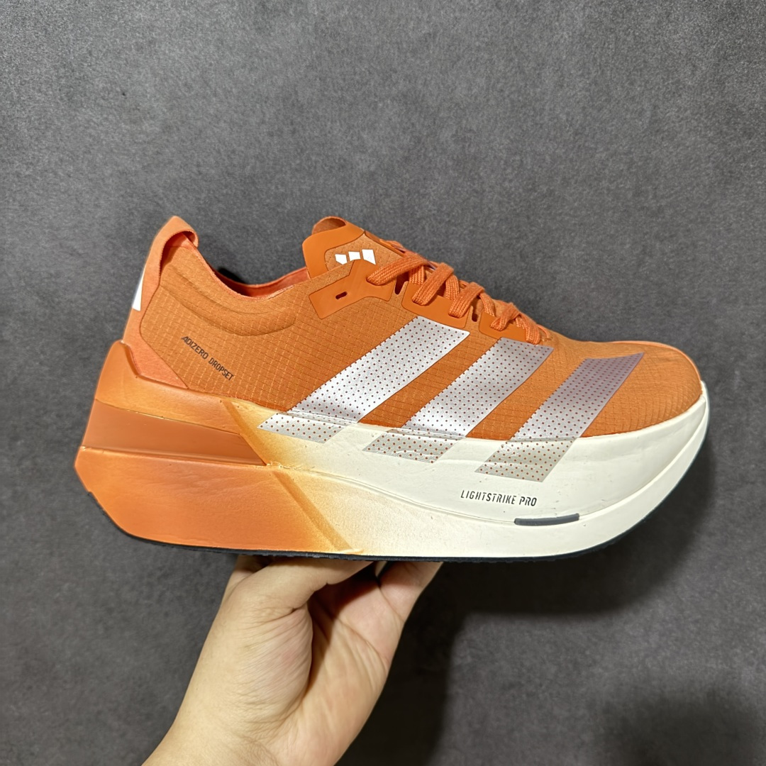 【公司级】Adidas Adizero Dropset Elite 阿迪达斯 舒适贴合 Hyrox 马拉松训练跑步鞋 整体采用前作的设计语言 并且对后者的细节进行升级 马拉松和长距离路跑的性能极限设计而生 货号：LA6223 尺码：36-45-选品中心